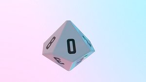 Dice d10 game ready PBR