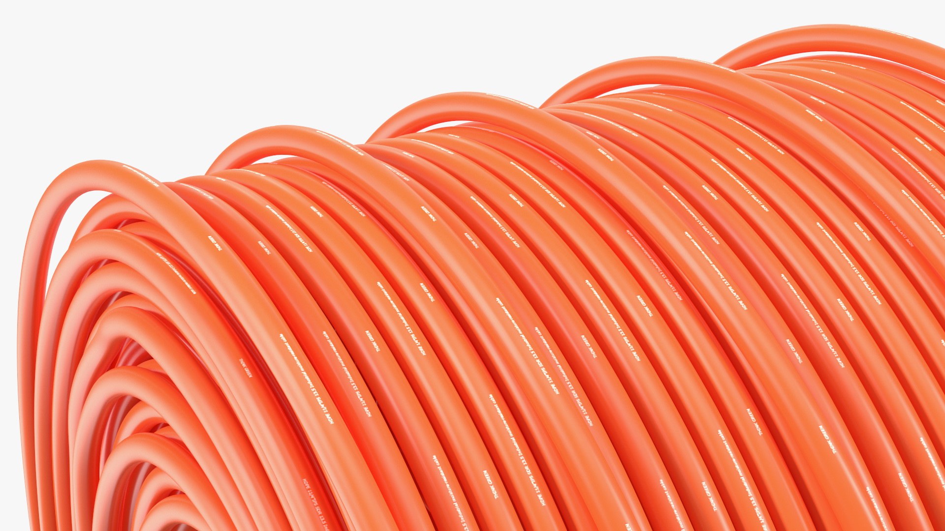3D orange electrical conduit model TurboSquid 1684449