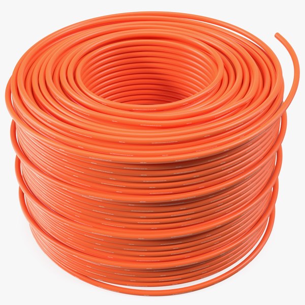 3D orange electrical conduit model TurboSquid 1684449
