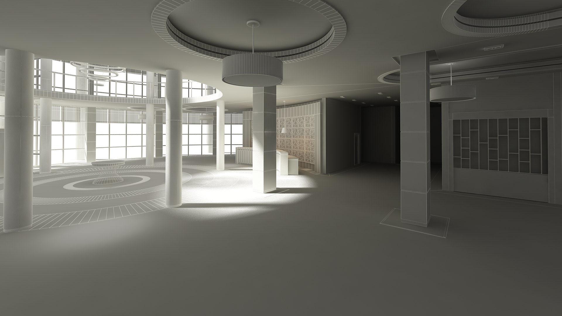 Lobby Interior Model - TurboSquid 2324220
