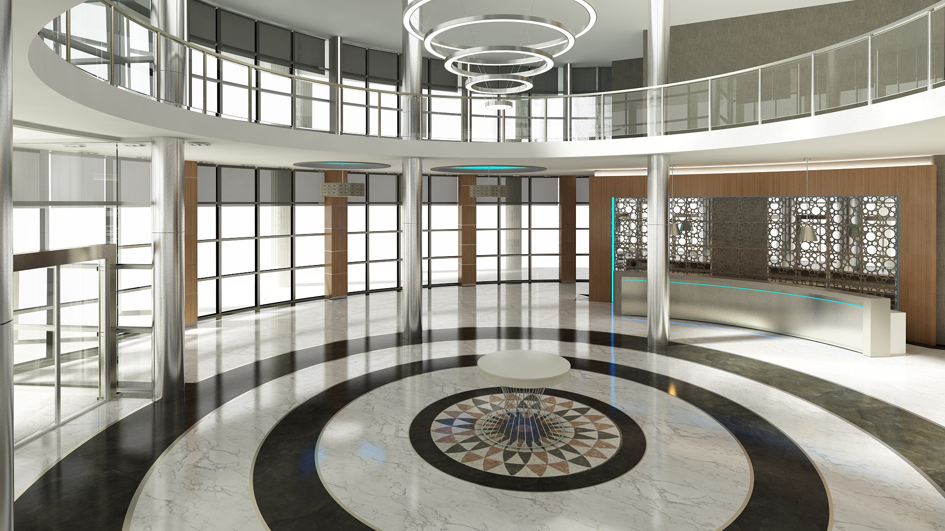 Lobby Interior Model - TurboSquid 2324220