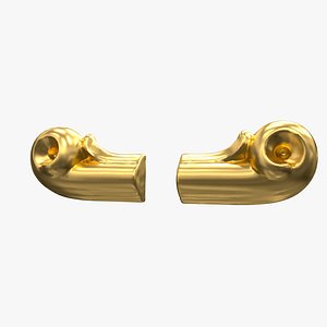 Plaster Decorative Bow DS225 model