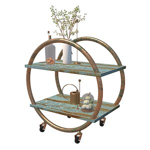 Bronze Bar Side Table
