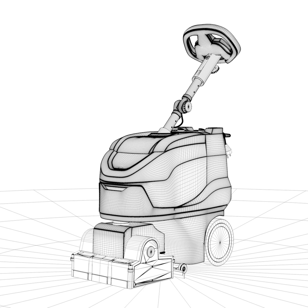 3D floor cleaning machine TurboSquid 1197831