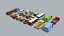 Sammlung von Low-Poly-Toon-Autos Low-Poly