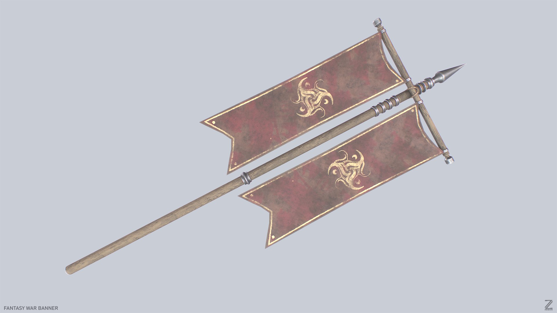 Fantasy War Banner 3D Model - TurboSquid 2230834