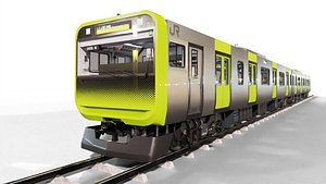 3D Japanese Train Interior Exterior Yamanote Line model