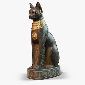 Bastet Statue  Ancient Egyptian Cat Goddess 3D model