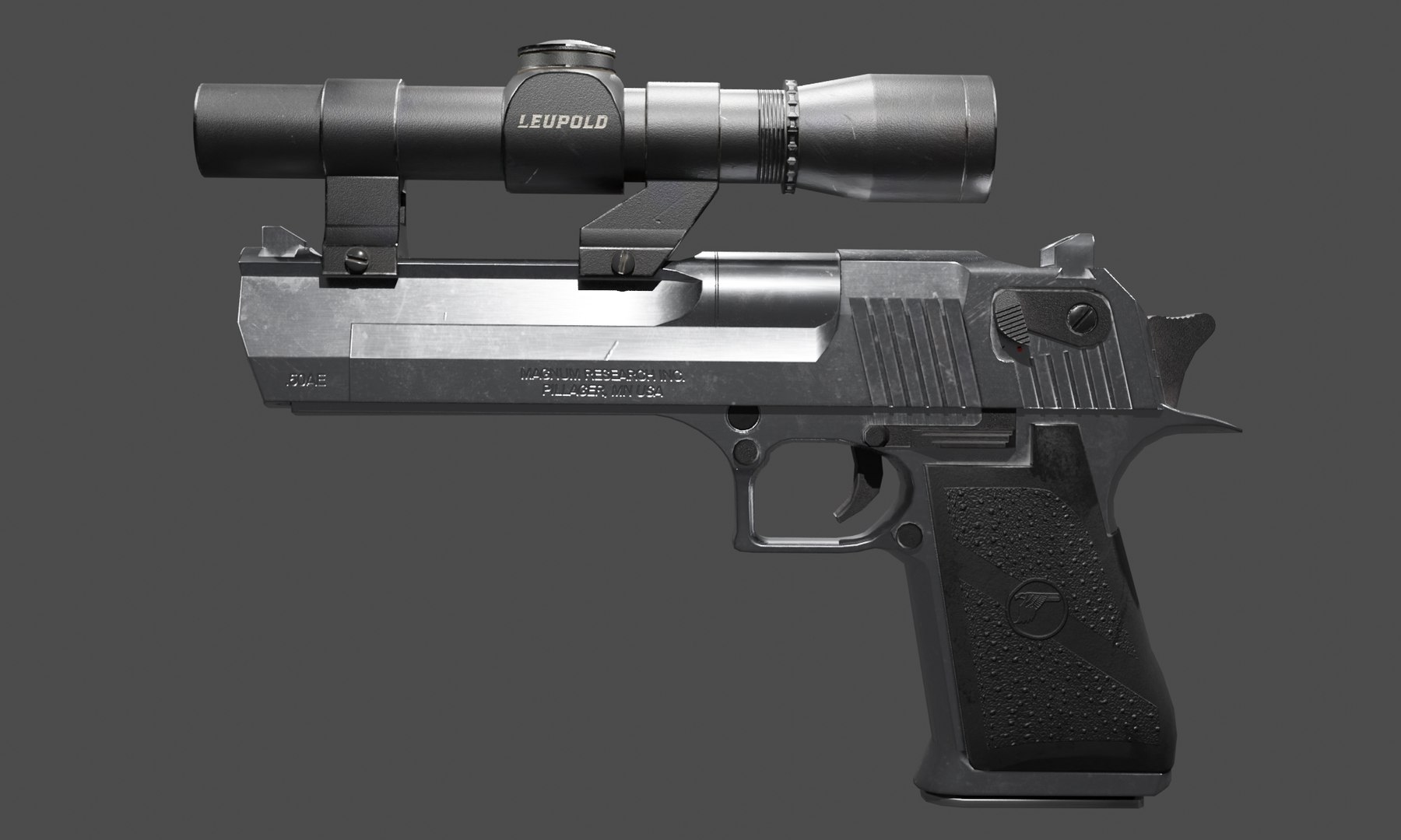 Desert Eagle 50AE 9mm Low Poly 3D Model - TurboSquid 2224845