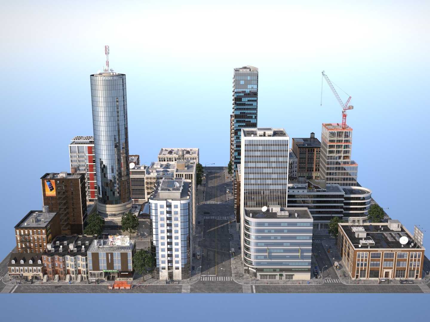 3dsmax Modular City Buildings