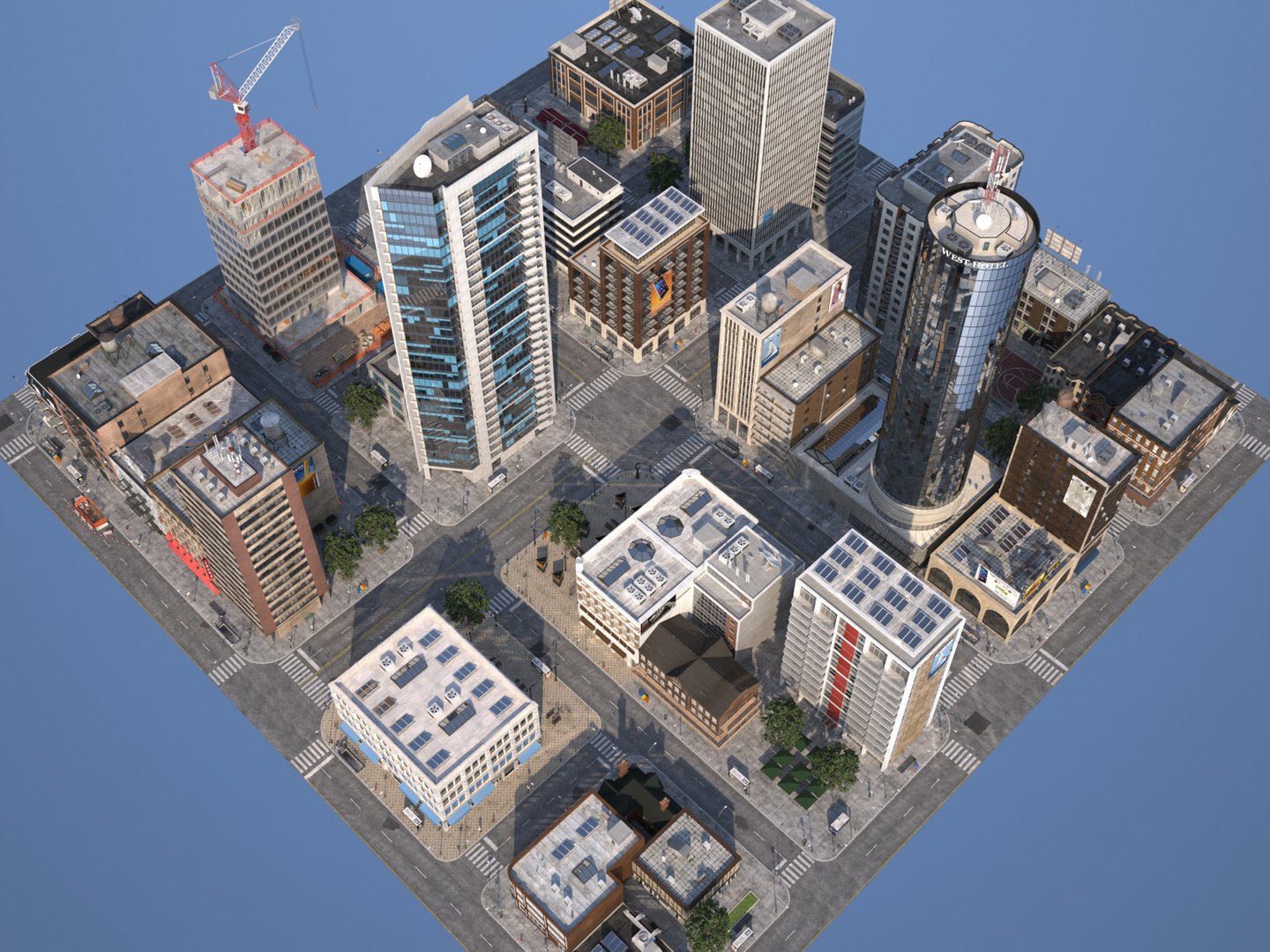 3dsmax Modular City Buildings
