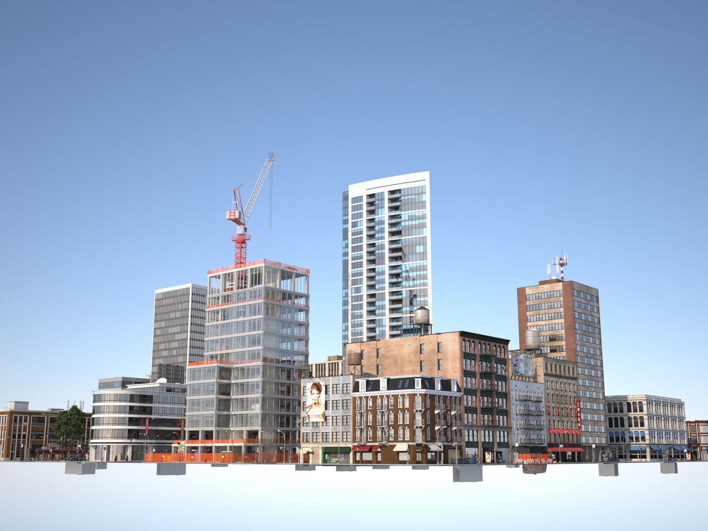 3dsmax Modular City Buildings