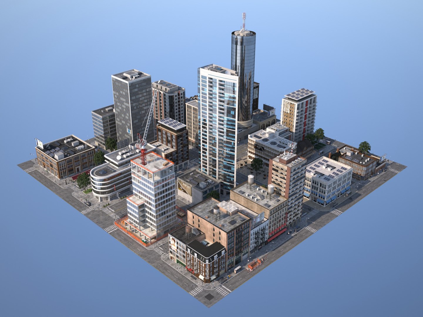 3dsmax Modular City Buildings