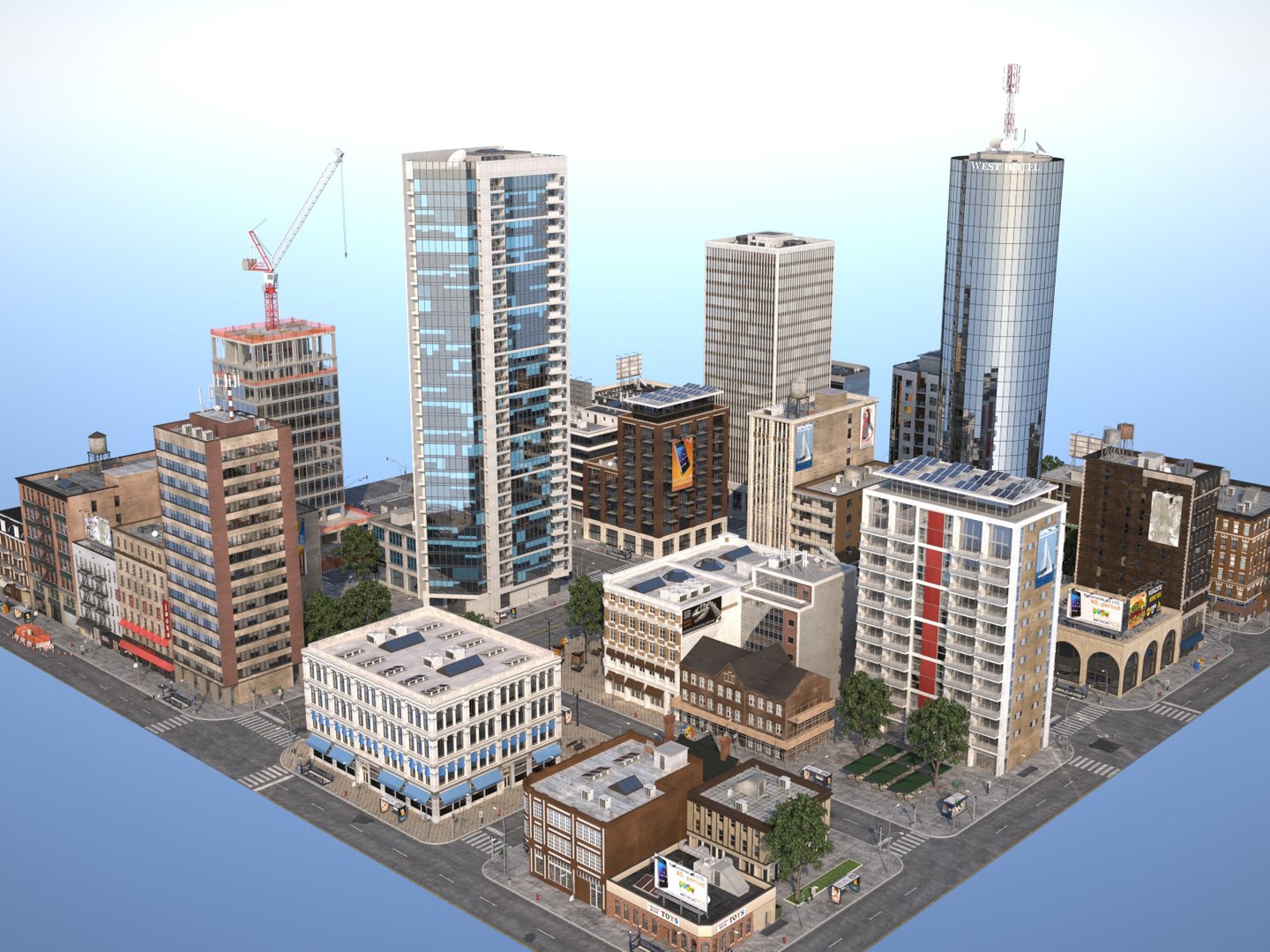 3dsmax Modular City Buildings