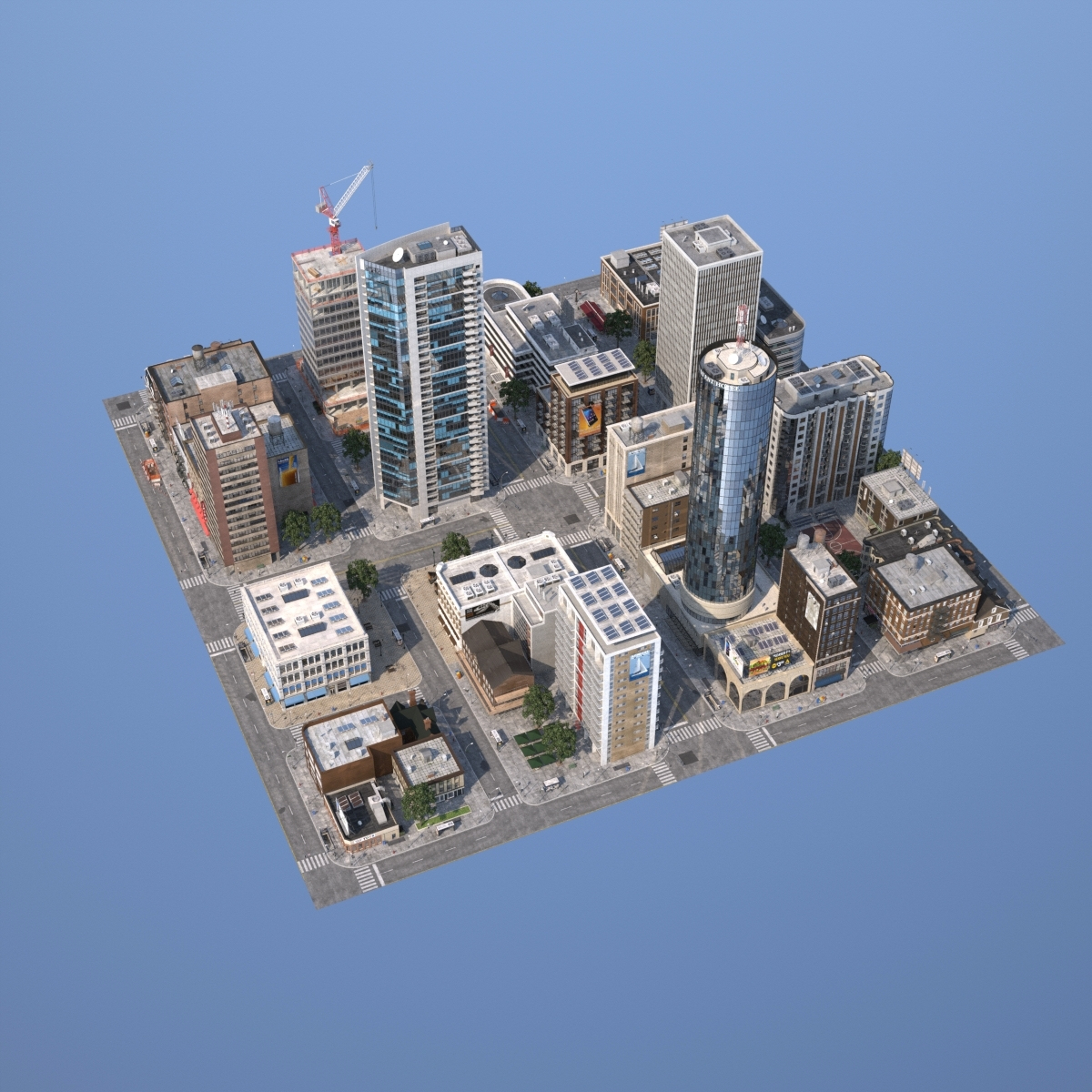 3dsmax modular city buildings