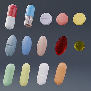 Pills 3D model