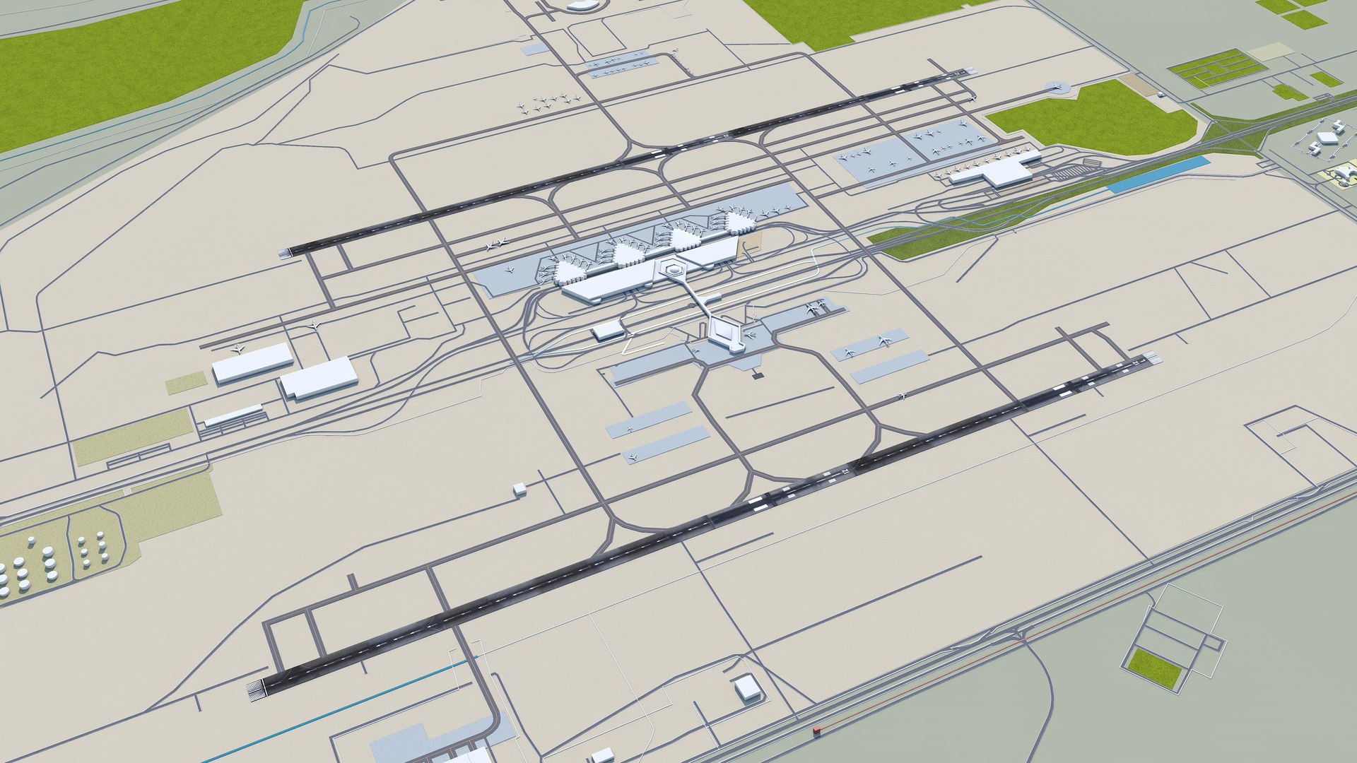 King Khalid International Airport 3D Model - TurboSquid 2005209