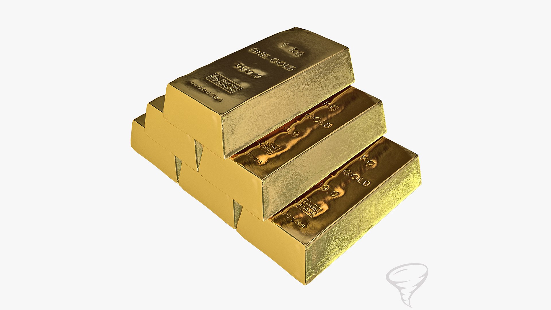 3ds Max Gold Bar Kilobar