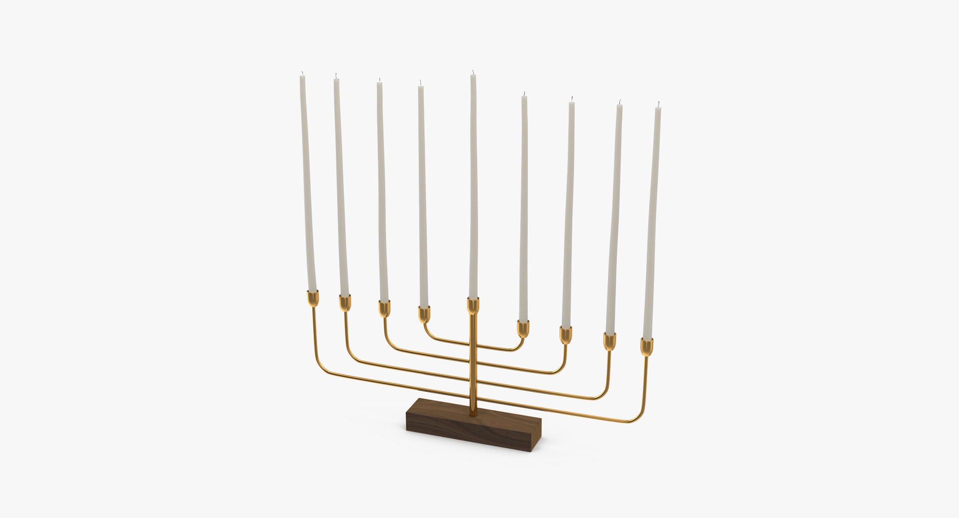 3d model menorah gold