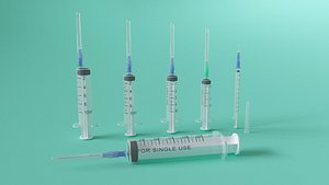 injections syringes 3D model