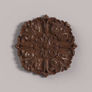 carved rosette cnc 3D model