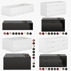 Flin set of drawers amd nightstands by Lemamobili