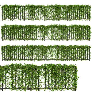 3D Fence with Ivy v16