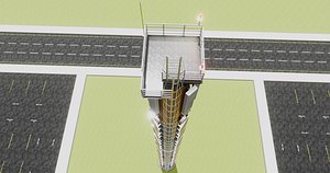 GSM and Solar Tower 3D model