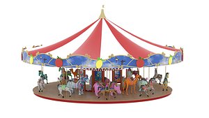 3D Children Carousel model