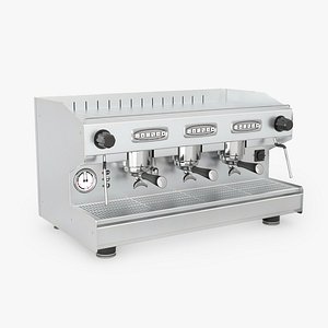 Low poly coffee machine 3 portafilters model