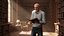 Realistic Elderly Man 3D Character Rigged Model Old Male Professor