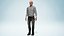 Realistic Elderly Man 3D Character Rigged Model Old Male Professor