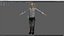 Realistic Elderly Man 3D Character Rigged Model Old Male Professor