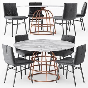 Pil chairs and Mass Table 3D