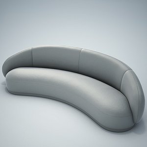 3D model Cashew nut arc Sponge Wooden Sofa HD