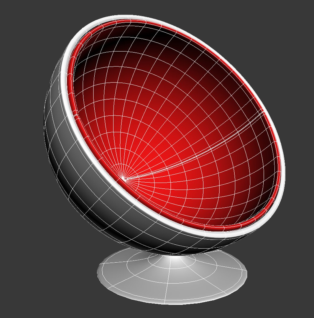 3d sphere chair model