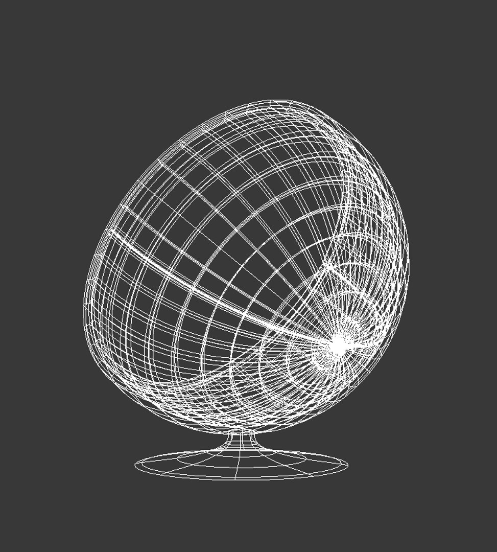 3d sphere chair model