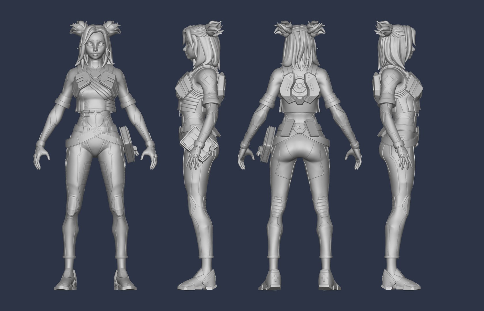 Neon From Valorant In Pose 3D Model - TurboSquid 2012922
