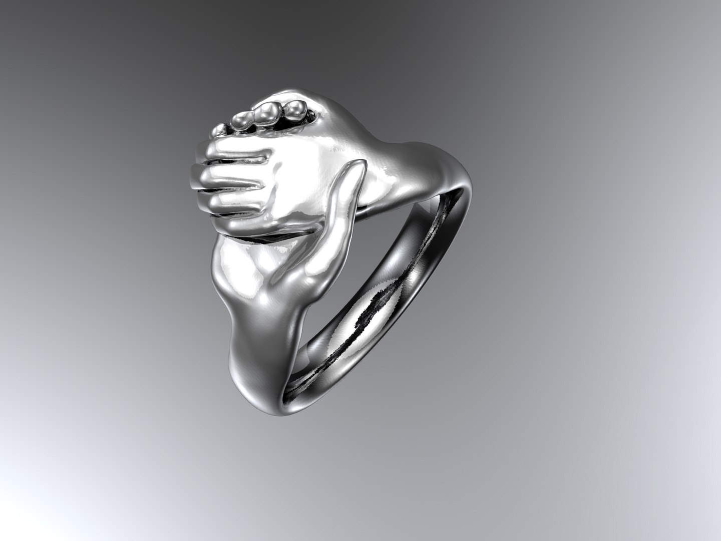 Holding Hands Ring Model - TurboSquid 2425828