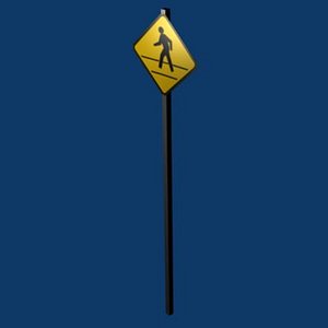 Pedestrian Crosswalk Sign