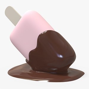 Fallen Popsicle Meltdown Icon 3D model