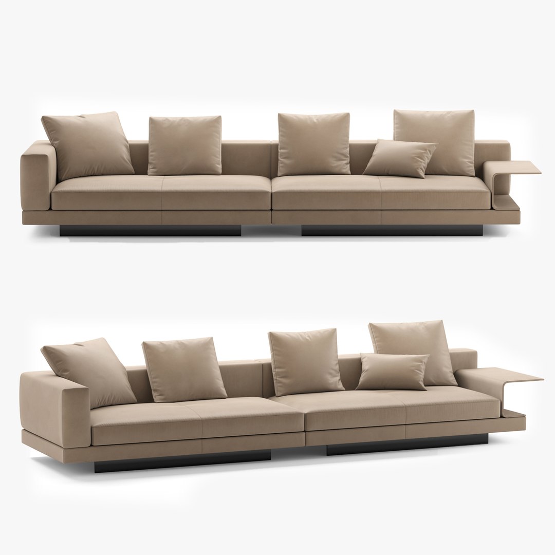 Minotti Connery Leather Sofa 3D - TurboSquid 1977169