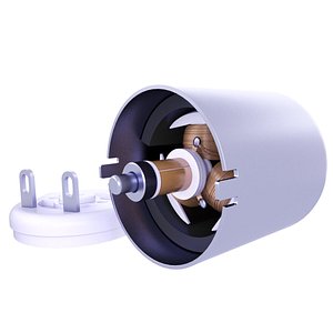 3D Exposed Cover Electric Motor 130 model