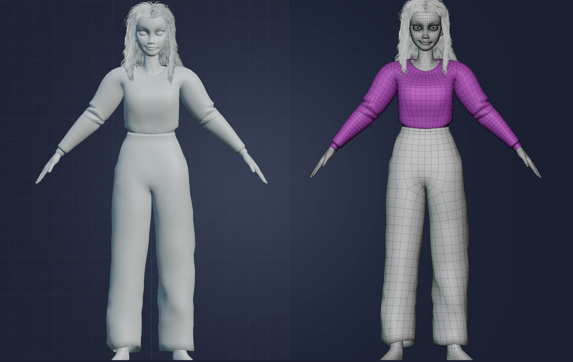 3D модель 3D стилизованный женский персонаж мультфильма - TurboSquid ...