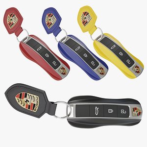 Key Porsche with a keychain 3D model