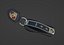 Llave Porsche con llavero