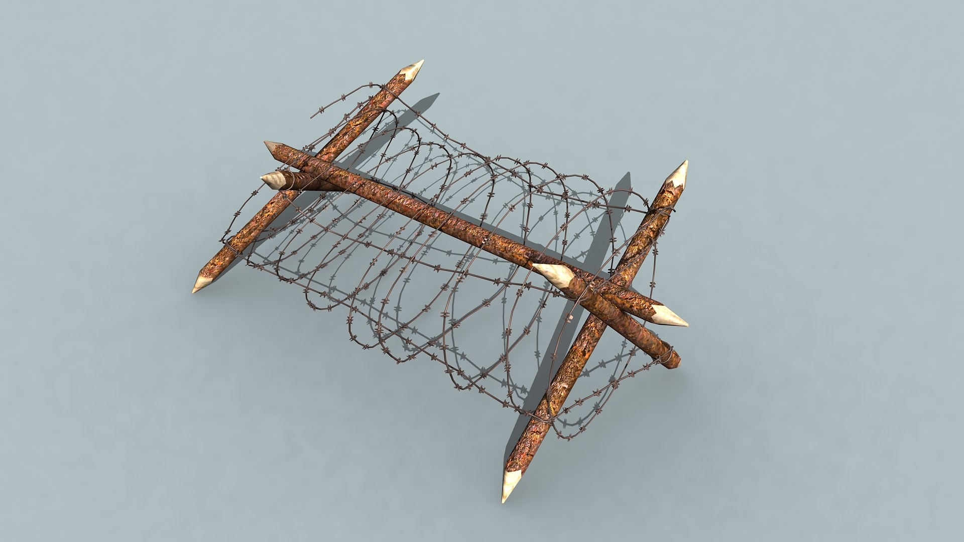 3d barbed wire barriers