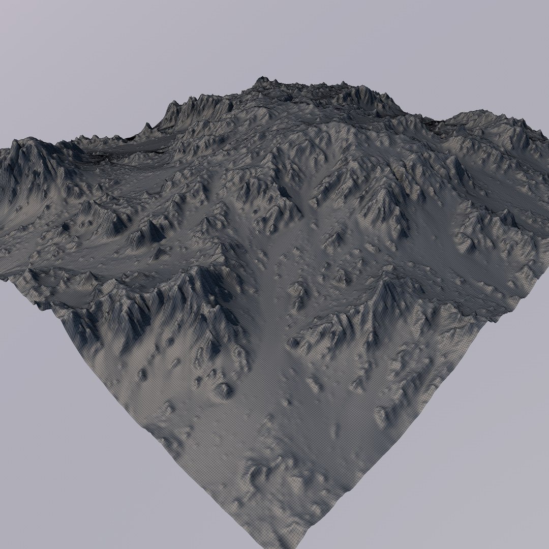 3D snowy mountain - TurboSquid 1400286