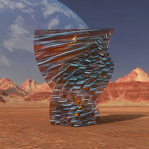 3D model alien crystal architectural