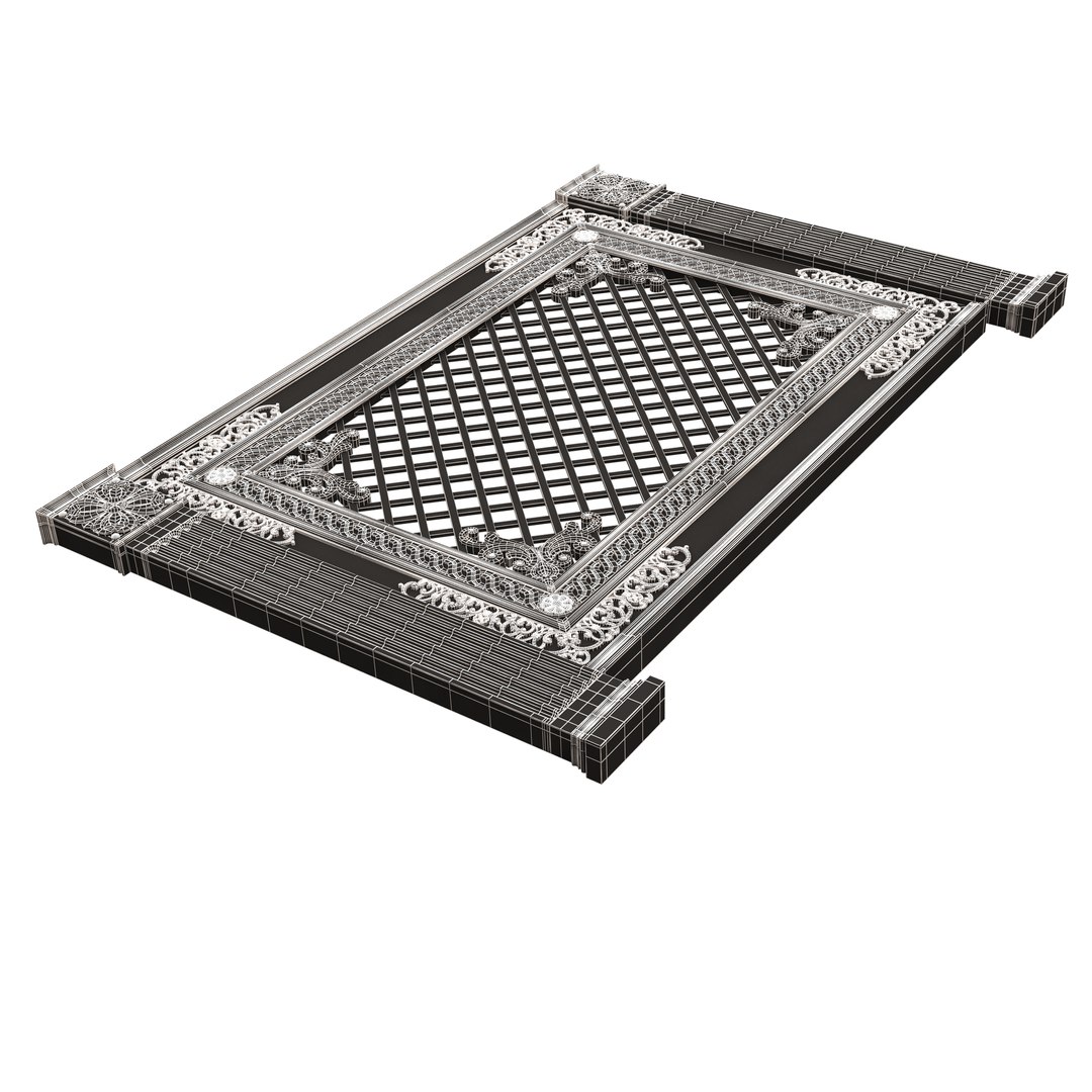 3D Radiator Cover Decorative Screening Grille Panel 03 - TurboSquid 2171571